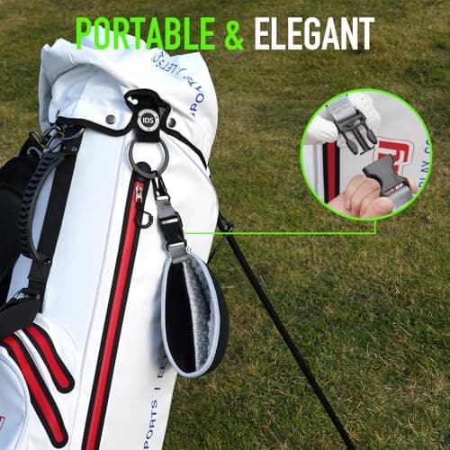 GAIARENA Golf Cleaning Bag Pouch Silicone Ball Washer Club Cleaner with Scrub and Wipe Cloth Gifts Ideas for Golfers On-Course Golf Accessories Black - Thumbnail 6