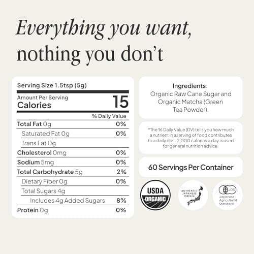 Morning Made 10.6 oz Original Ceremonial Grade Matcha Powder - 60 Servings, Sweetened, USDA Organic - Premium Japanese Green Tea in Resealable Tin - Rich in Antioxidants and Energy Boosting - Thumbnail 2