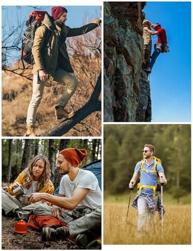 MOURCE Men's Hiking Pants Lightweight - Waterproof Quick Dry Cargo Pants for Men with Pockets, MudKhaki 32L - Thumbnail 6