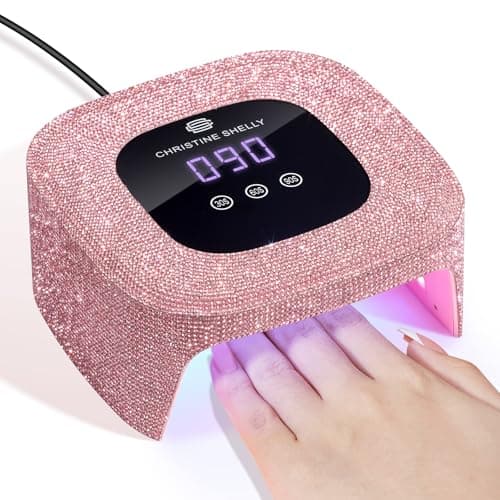 CHRISTINE SHELLY UV Nail Lamp, UV Light for Gel Nails, 48W Plug-in Mini Diamond Nail Lamp Nail Dryer with Touch Control Auto Sensor and 3 Timer Settings Nail Light Curing Lamp, Home (Pink Diamond) - Image 1