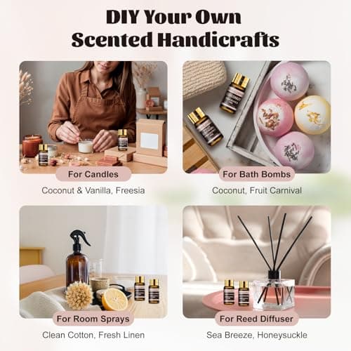 MAYJAM Fragrance Oil Gift Set, Top 20 Essential Oils Variety Pack for Diffusers for Home, Long Lasting Scented Oils for Soap Candle Making - 5ml/0.17fl.oz - Thumbnail 6