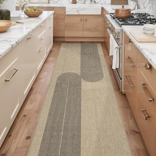 Arvenchy Easy Jute Rug 2.5x8: Indoor Outdoor Natural Boho Area Rugs for Hallway Patio Non Slip - Farmhouse Neutral Contemporary Carpet Mat for Entryway Kitchen Laundry Room Bedroom Washable - Thumbnail 5
