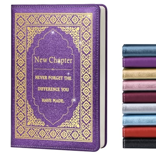 LBWCER Journal for Women,Employee Appreciation Gifts,Notebooks for Work,200 Pages, A5 Hardcover Leather Journals for Writing,School,Travel,Business,Work,Home (New Chapter Purple) - Image 1