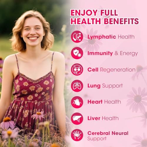 Lymphatic Drainage Supplements Drops for Immune, Lymph System Support, Cleanse & Detox, Liver Health with Echinacea,Elderberry,Cleavers Herb,Burdock, Calendula, Non-GMO, Raspberry Flavor, 2 Fl Oz - Thumbnail 2
