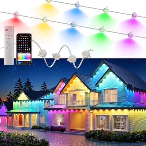 DeckTok Permanent Outdoor Lights Pro, 100ft RGBWW & 60LM Triple-LED Smart Lights, Outdoor Decorations with 79 Scene Modes, IP67 Waterproof Work with Alexa, Google Assistant - Image 1
