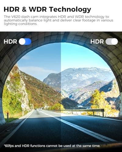 4K Dash Cam Front and Rear, WiFi6 Dash Camera for Cars, HDR Dashcam with Voice Control ADAS GPS, Night Vision, Motion Detection 24H Parking Mode, Advanced Timeline Playback APP, 64GB Card Included - Thumbnail 4