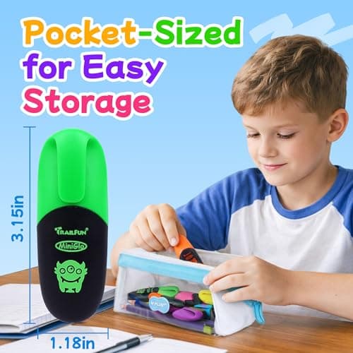 trailfun Pastel Highlighters Assorted Colors, Soft Chisel Tip Highlighter Marker Pens Smooth Writing No Bleed, Cute Markers Monster Design for Journaling Drawing, 6 Count, Back to School Supplies - Thumbnail 5