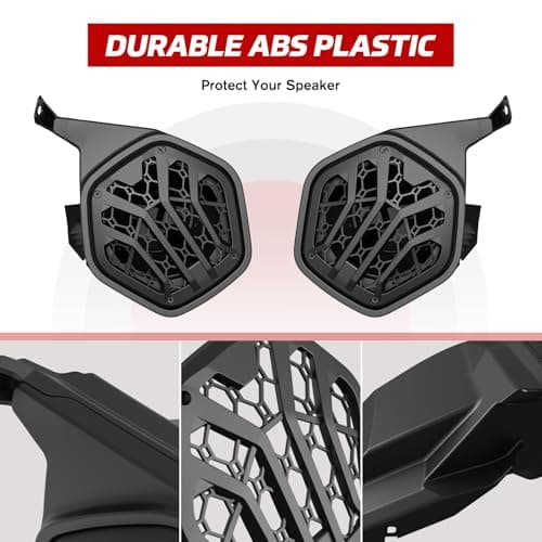 XUTVOTOR 6.5" Rear Speaker Pods for 2024-2025 Can-Am Maverick R, UTV Surround Rear Seat Speaker Mount Brackets for Can Am Maverick R MAX X RS 2024+ Accessories(Speakers Not Included) - Thumbnail 3