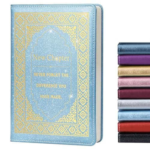 LBWCER Journal for Women,Employee Appreciation Gifts,Notebooks for Work,200 Pages, A5 Hardcover Leather Journals for Writing,School,Travel,Business,Work,Home (New Chapter Sky blue) - Image 1