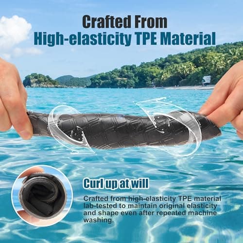 RANDY SUN 2 Pairs Not Waterproof Sand Shoes for Beach Swim Surf Yoga Jogging Aerobics Exercise, Protect Against Hot Sand & Sunburn Unisex Barefoot Quick-Dry Socks(Black Ankle Size 23 - Thumbnail 6