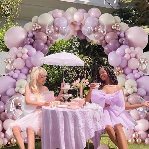 Pink and Purple Balloon Arch Kit for Bridal Shower Wedding Decorations - Thumbnail 3