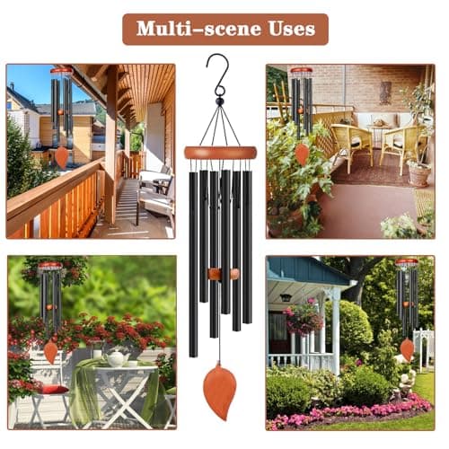 Wind Chimes, Wind Chimes for Outside with Upgraded Tube, Outdoor Windchime for Garden Yard Patio Decor, Unique Gift for Women Men - Thumbnail 6
