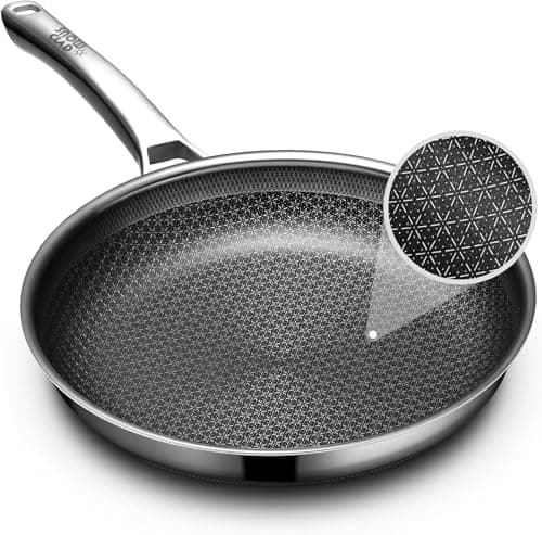 OATOFP Non Stick Frying Pans 12 inch, Hybrid Frying Skillets Nonstick,non stick Stainless Steel Pans, Dishwasher and Oven-Safe Chef Pan, Induction Compatible Cooking Pan, PFOA Free Cookware - Image 1