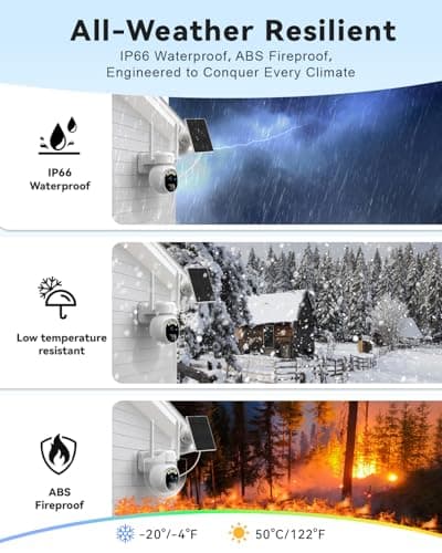 Slice Jelly 4gLte Cellular Security Camera, No WiFi Security Camera ，360°View PTZ, ABS Fireproof IP65 Waterproof, 2K HD Color Night Vision, Human Tracking, 2-Way Audio - Thumbnail 5