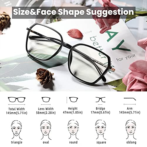 ROCKNIGHT ARROWING Blue Light Blocking Glasses Women Men Computer Phone Black Eyewear Frame - Thumbnail 5