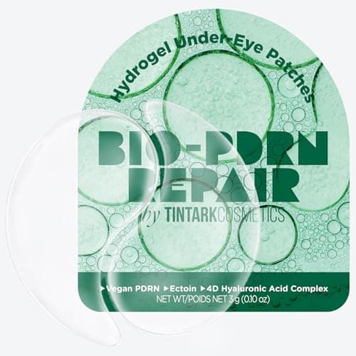 Tintark Bio-PDRN Repair Hydrogel Eye Patches (28 Pairs) - Vegan PDRN (Sodium DNA), Ectoin & 4D Hyaluronic Acid Eye Mask for Rapid Skin Cell Renewal & Repair, Travel & Self Care Essentials - Image 1