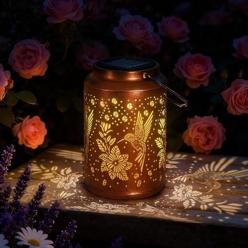 Gifts for Mom Hummingbird Solar Lights Outdoor Garden Decor for Outside, Mothers Day Gifts, Solar Lantern Outdoor Waterproof for Outdoor Decor, Pathway, Yard, Patio - Thumbnail 2
