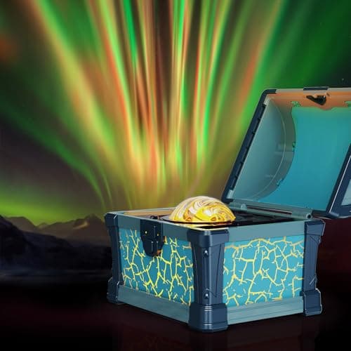 L LOHAS LED Galaxy Projector Night Light, Galaxy & Northern Lights Effect with 8 Colors, Cool Pirate Treasure Nightlight with Timer & Remote Control, for Gifts Kids Boys Girls Bedroom - Image 1