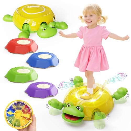 KOKODI Stepping Stones for Kids with Interactive Expression,LED Sensory Toys 4+1 Pcs with Liftable Limbs & Expressive Face,Toddler Balance Coordinated Game,Indoor & Outdoor Playset for Kids Aged 3+ - Image 1