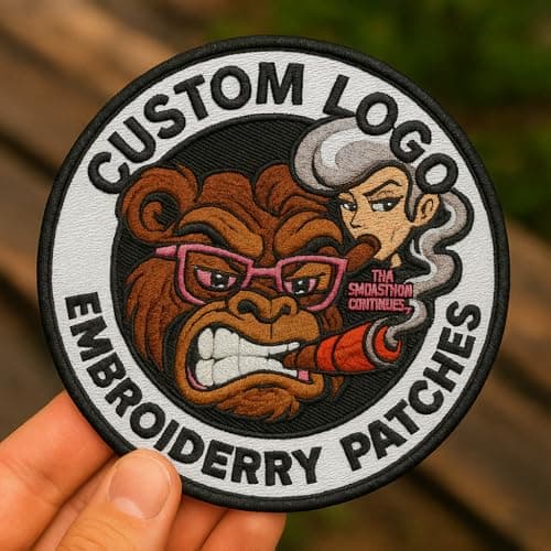 Custom Embroidered Patches,Personalized Logo Embroidered Patches,Decorative Tape Any Size and Shape Up With Iron on/Sew on/Hook and Loop Backing for Vest,Jacket,Carrier,Hat-Shield - Image 1