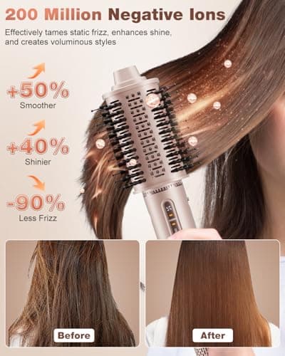 7MAGIC 7 in 1 Hair Styler & Hair Dryer Brush, 110,000 RPM High-Speed Blow Dryer with Negative Ions for Frizz-Free Styling Fast Drying Curling Volumizing Straightening, Hot Air Styler with Travel Case - Thumbnail 5