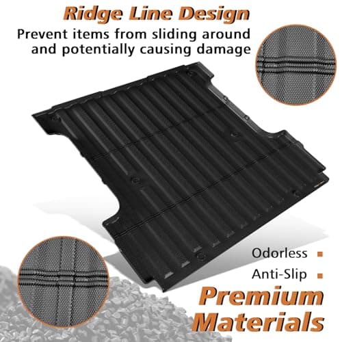 TripleAliners Truck Mat Compatible with 2024-2026 Ford F150 & Lightning 5.5FT Accessories, Truck Bed Mat Heavy Duty Custom Fit All Weather Protection TPE Pickup Liner - Thumbnail 3