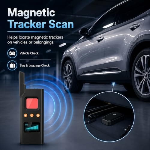 Hidden Camera Detector & RF Signal Scanner, Anti Spy Device with Magnetic Field Detection, GPS Tracker Finder, Infrared Camera Lens Detector, Bug Sweeper for Home Hotel Travel Privacy Protection - Thumbnail 4