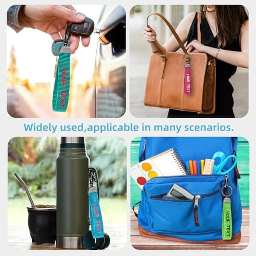Custom Wristlet Keychain for Men & Women – Personalized Lanyard for Keys, Wristlet Strap for Car, Backpack - Thumbnail 6