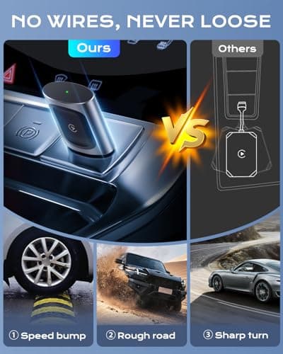 AuroraLink Wireless Carplay & Android Auto Adapter 2-in-1 Stable & No Delay Carplay Wireless Adapter Convert Wired to Wireless Car Play Dongle for iOS 10+/Android 11+ - Thumbnail 4