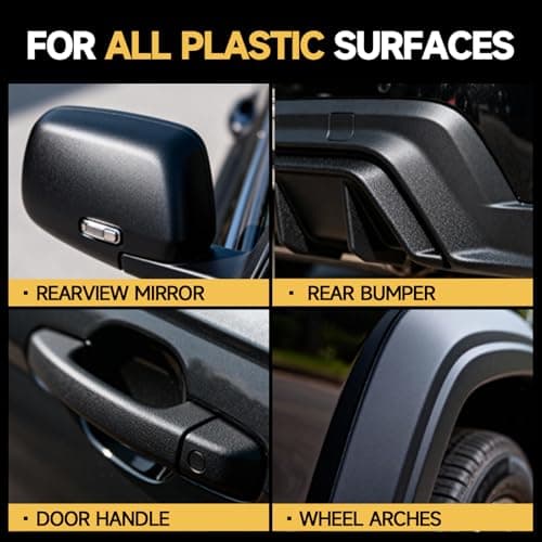 toretark Plastic Restorer for Cars, Not a Dressing, Black Trim Restorer, Ceramic Crystal Coating Highly Concentrated, Lasting Up to 6 Months+ with UV Protection, Restore Automotive Exterior 50ml*2 - Thumbnail 6