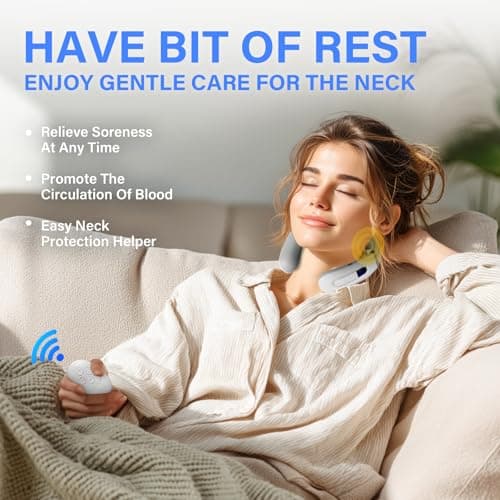 Richie House Neck Massager with Heat, Neck Massager for Pain Relief Deep Tissue,Electric Portable Neck Massager with Heat for Women Men - Thumbnail 3