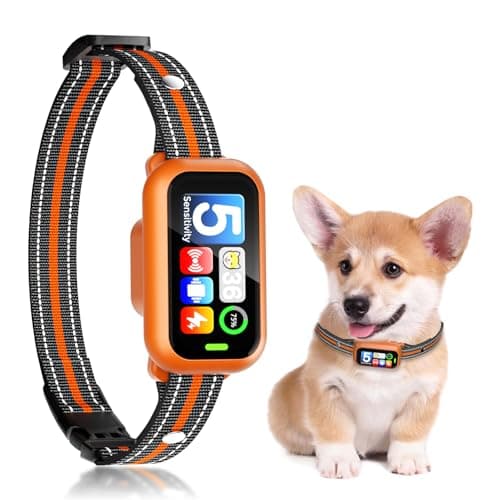 Upgraded Dog Bark Collar, Smart AI Barking Collar with 5 Modes & 5 Adjustable Sensitivity & Bark Counter, Waterproof Activated Shock Collar for Small Medium Large Dogs 8-150lbs with AirTag Case - Image 1