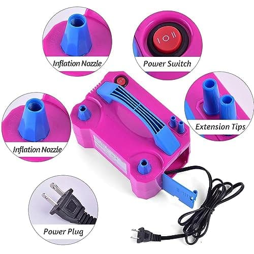 HFLYJPYW Electric Air Balloon Pump, Portable Dual Nozzle Electric Balloon Inflator/Blower for Party Decoration,Used to Quickly Fill Balloons - 110V 600W - Thumbnail 3
