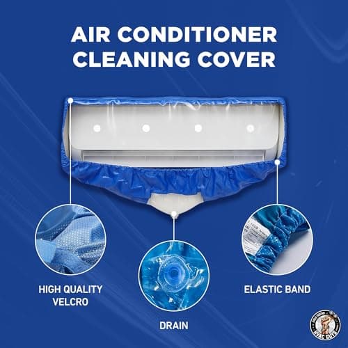 Leak Saver Mini Split Cleaning Bag | 360 Waterproof Design | Fits Systems 38in - 48in Long | Mini Split Cleaning Kit Includes Overspray Guards and Drain Hose - Thumbnail 6