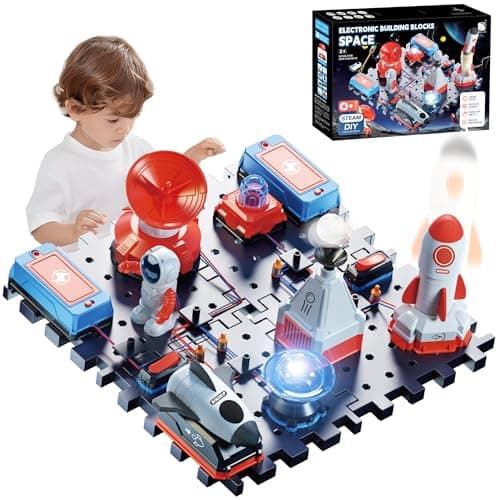 STEM Circuit Kit for Kids Ages 6+, 32PCS Electronics Exploration Kit with 150+ Creative Projects for Home & School Learning, Educational Physics Science Toy Gift for Boys Girls - Image 1