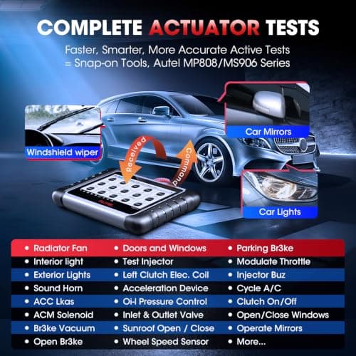 Autel Scanner MaxiCOM MK808S, 2026 OBD2 Scan Tool as MaxiCheck MX808S MX900 MK900BT MK808BT Pro, 3000+ Active Test, 28+ Service for 200+ Brands, OE All System Diagnostics, FCA & SGW, 10X Faster OS 11 - Thumbnail 3