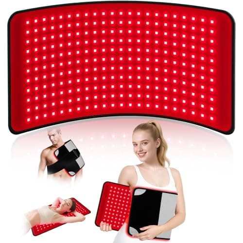 Puroth Red Light Therapy Mat for Body 24"x12" with 242 LEDs (726 Chips), 660nm Red and 850nm Near Infrared Light Therapy Pad, 3 Modes, 5 Brightness Levels for Back Waist Legs Abdomen Knee Shoulders