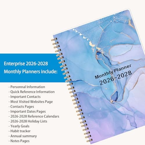 2026-2028 Monthly Planner - 3 Year Monthly Calendar/Planner 2026-2028, 5.9" x 8.5", 36 Month Calendar Planner, Planners with Twin-Wire Binding, Lined Notes Pages - Thumbnail 6