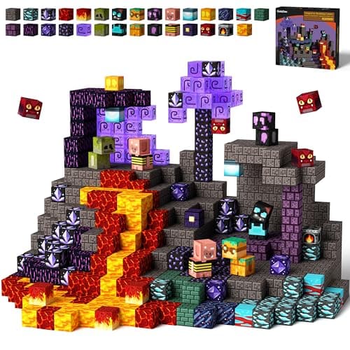GobiDex 100PCS Magnetic Building Blocks Box Game-Based Build Magwonder Cave World, STEM Sensory Toys for Boys Girls - Image 1