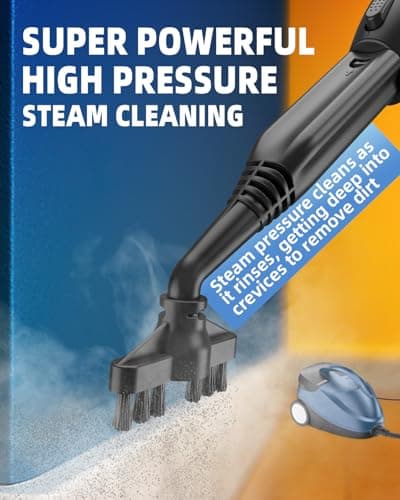Pressurized Handheld Steam Cleaner for Home Use with 30 Accessories – Heavy Duty Portable Steamer with 1.5L Tank for Tile Floors, Couches, Cars, Removes Dirt, Grease & Grout - Thumbnail 5