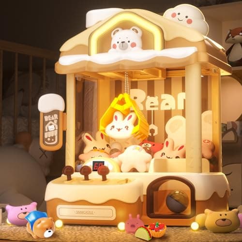 Skirfy Toys Bear Claws Machines for Kids Adults with Sound LED Light, Vending Machine Grabber Prize Dispenser Toys, Claws Machines Toy Electric Claws Game, Birthday Girls Gift - Image 1