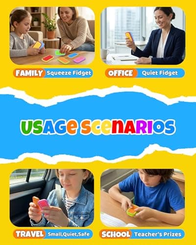 LADFAR Magnetic Sensory Fidget Toys – Frozen Peak & Flow Wave Style Silicone Sliders for Anxiety Relief, Autism & Office Focus, Travel Desk Must-Have for Adults & Kids - Thumbnail 5