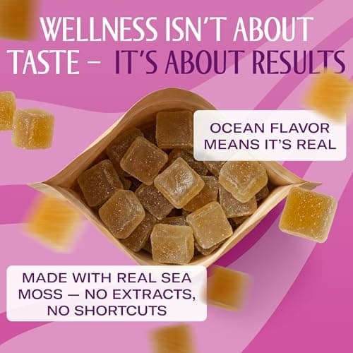 True Sea Moss Gummies – High Potency 4250mg Authentic Sea Moss Gel – Raw & Wildcrafted – Sweetened with Organic Coconut Sugar & Real Passion Fruit Purée – 30 Gummies (30 Servings) - Thumbnail 3