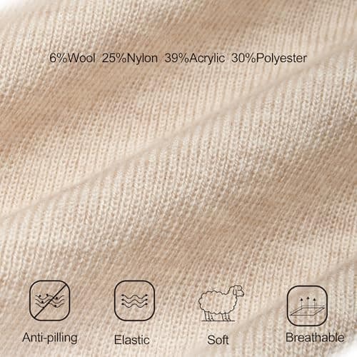 GKBK Womens Sweaters Wool Blend Crew Neck Lightweight Loose Fit Pullover Black Long Sleeve Fall Tops Business Casual Outfits 2025 Trendy - Thumbnail 6