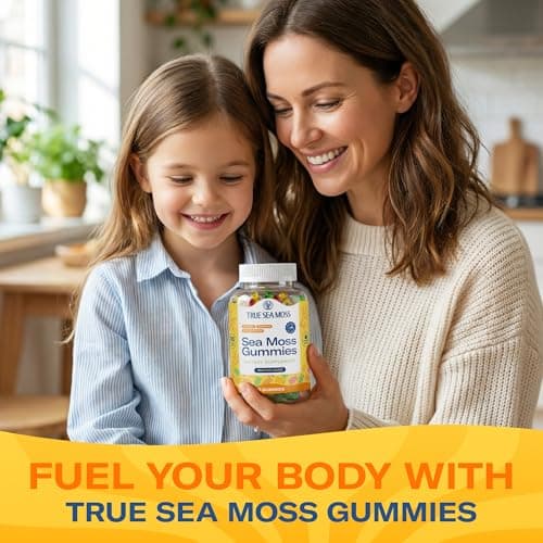 TrueSeaMoss Irish Sea Moss Gummies with Burdock Root & Bladderwrack – Formula for Adults & Kids – 60 Gummies (Packaging May Vary) - Thumbnail 4