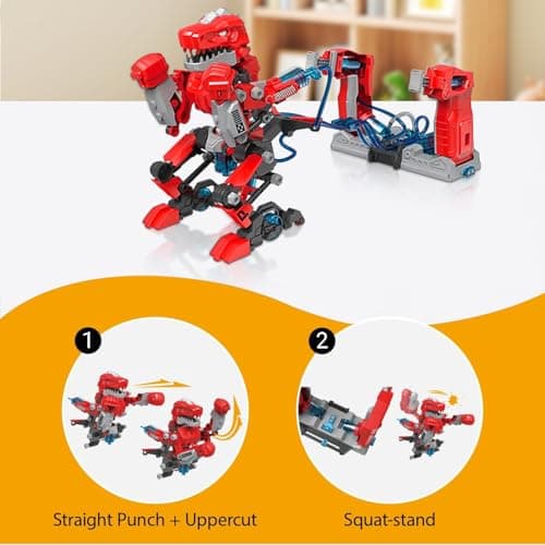 RiteHold Hydraulic Boxing Bots, STEM Building Kit for Kids, Build 2 Hydraulic-Powered Battle Robots, STEM Educational Fighting Robot Toy Set, Christmas Birthday Gift for Boys & Girls Ages 8-18 Adults - Thumbnail 4