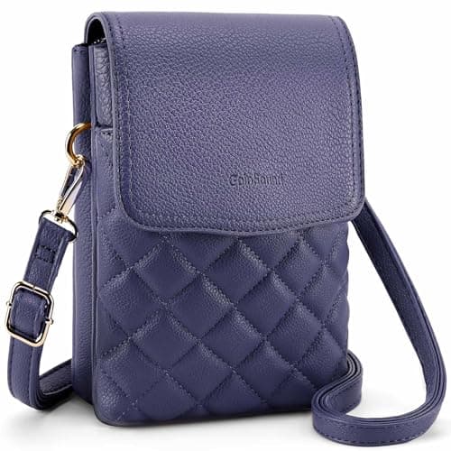 Goinsound RFID Small Crossbody Bags for Women Quilted Navy Blue Cell Phone Purse with RFID Blocking Card Slots - Image 1