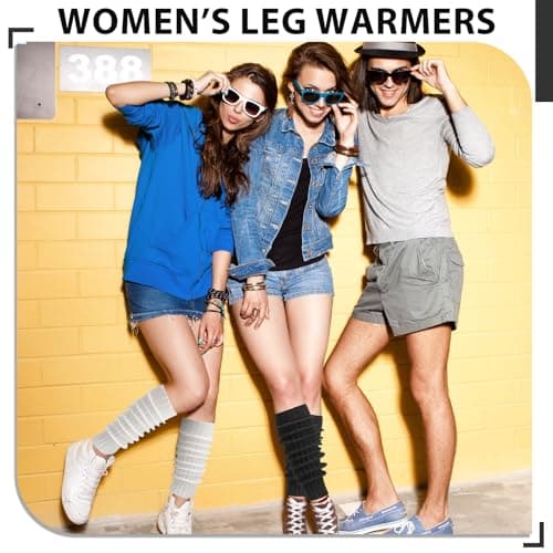 Jspupifip Women Ballet Leg Warmers, 4 Pairs 80s Cable Knit Long LegWarmers for Yoga Ballet Dance Figure Skating (Multicolor) - Thumbnail 6