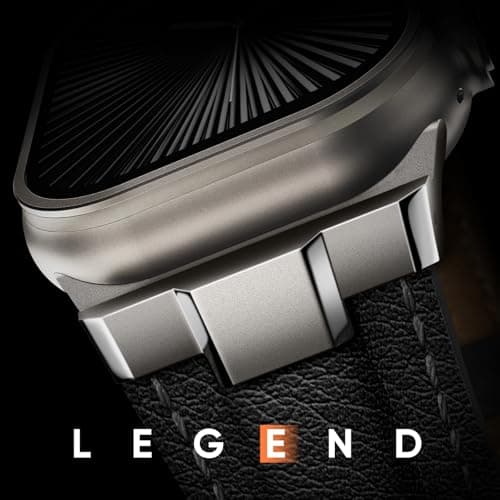 Suitisbest Leather Bands Compatible for Apple Watch Band 42mm 41mm 40mm 38mm, Genuine Leather Rugged Durable Metal Connector Replacement Strap for Women Men iWatch 11 10 9 8 7 6 5 4 3 SE - Thumbnail 2