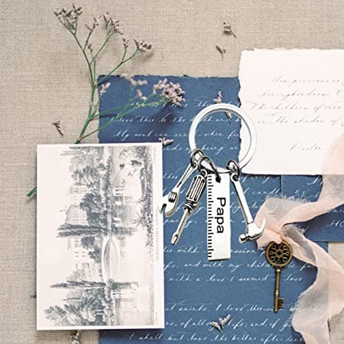 Ediseng Funny Bonus Father Gifts,Customized Dad Birthday Gift,Cool Keychain for Men,Personalized Dad Gifts from Daughter/Son/Wife (silver) - Thumbnail 3